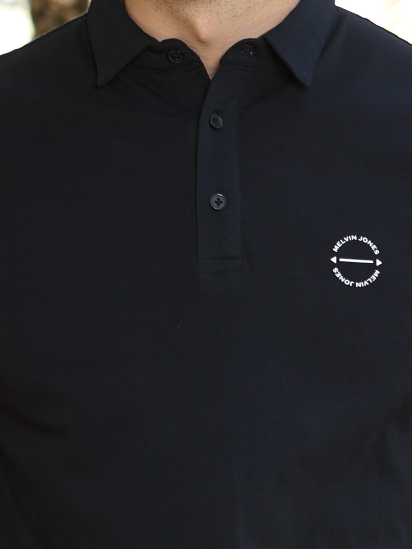 Onyx Black Premium Cotton Polo T-Shirt