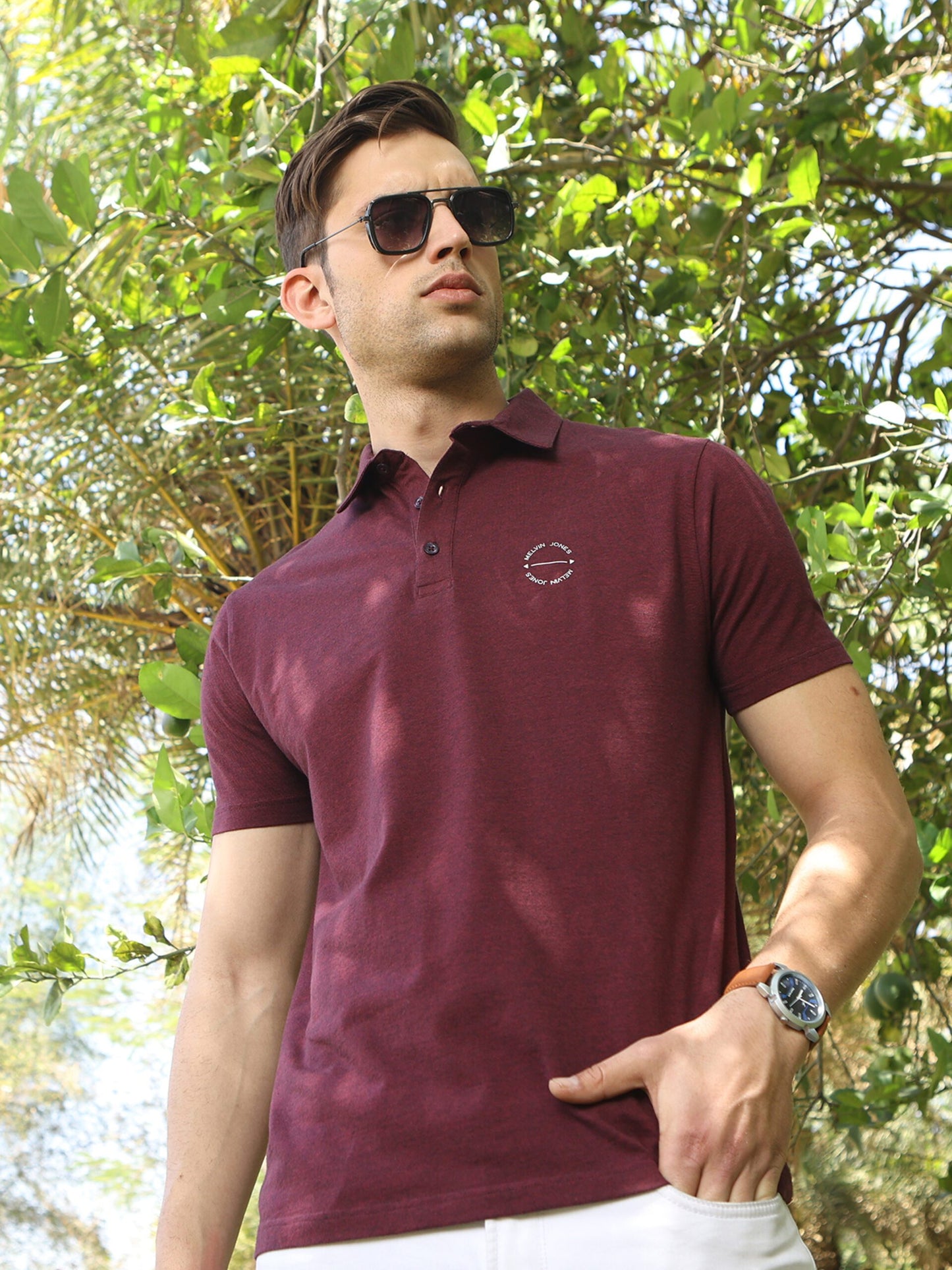 Plum Premium Cotton Polo T-Shirt