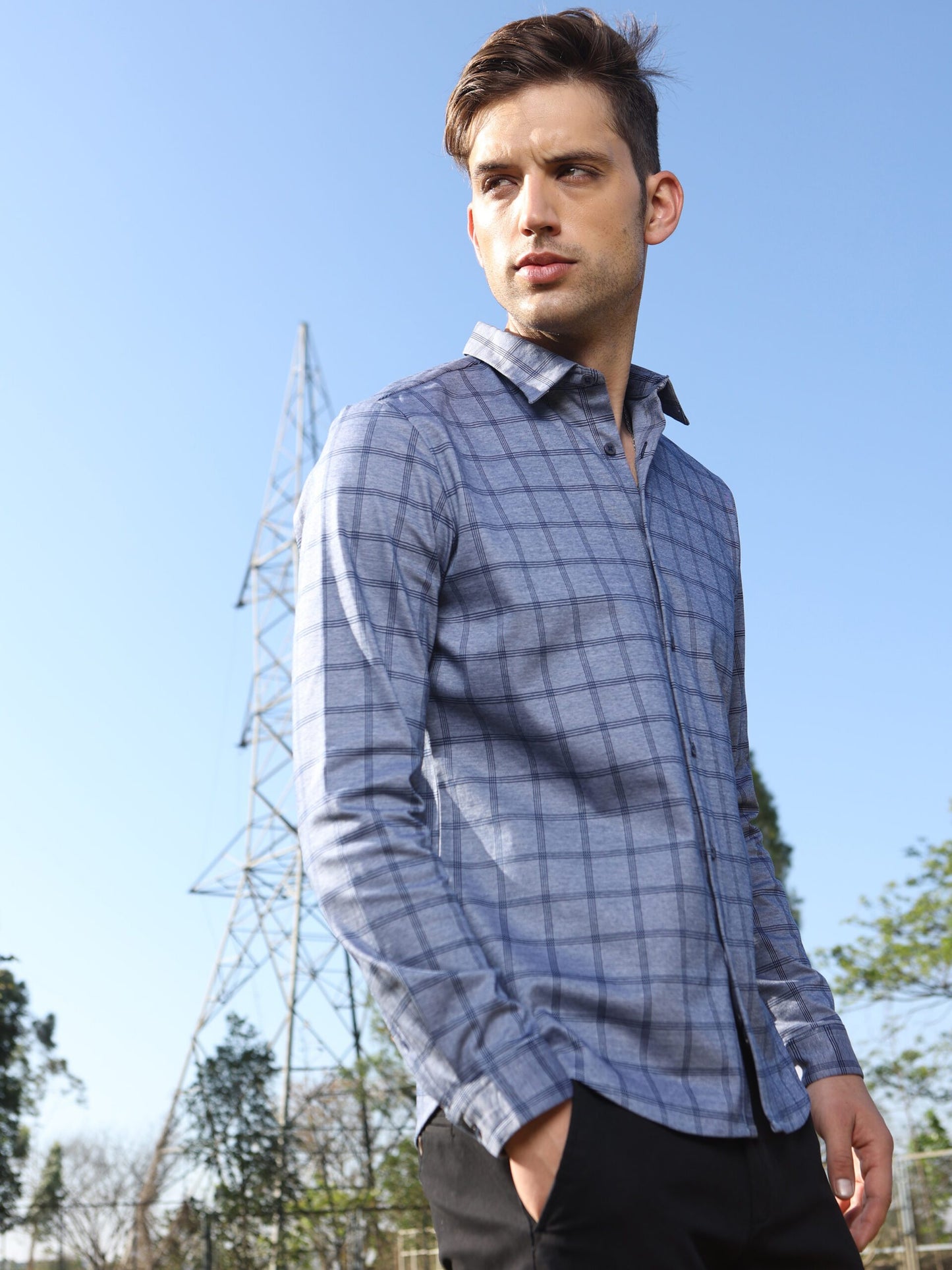 Sapphire Navy Plaid