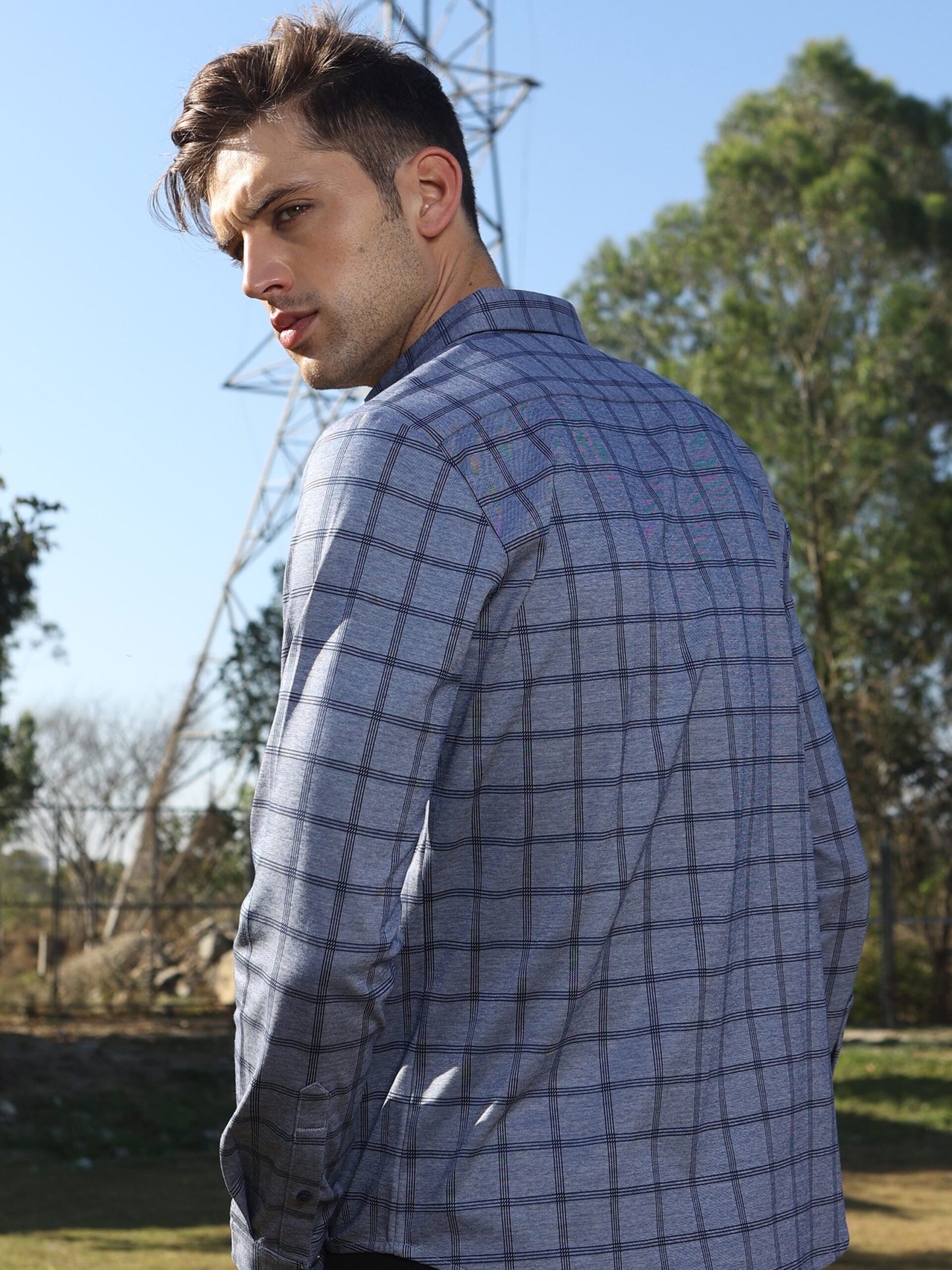 Sapphire Navy Plaid