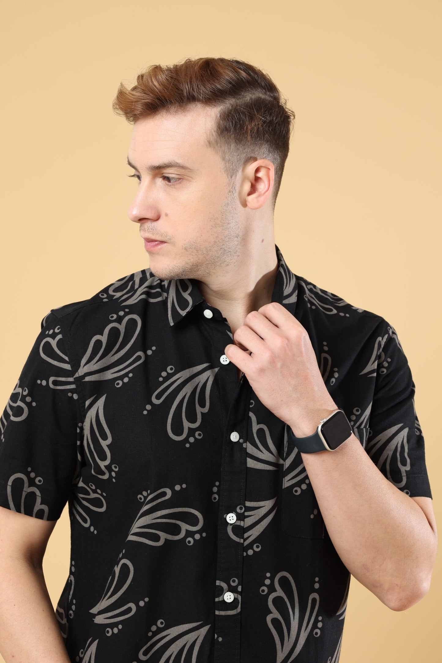 Unferene Black Print Shirt