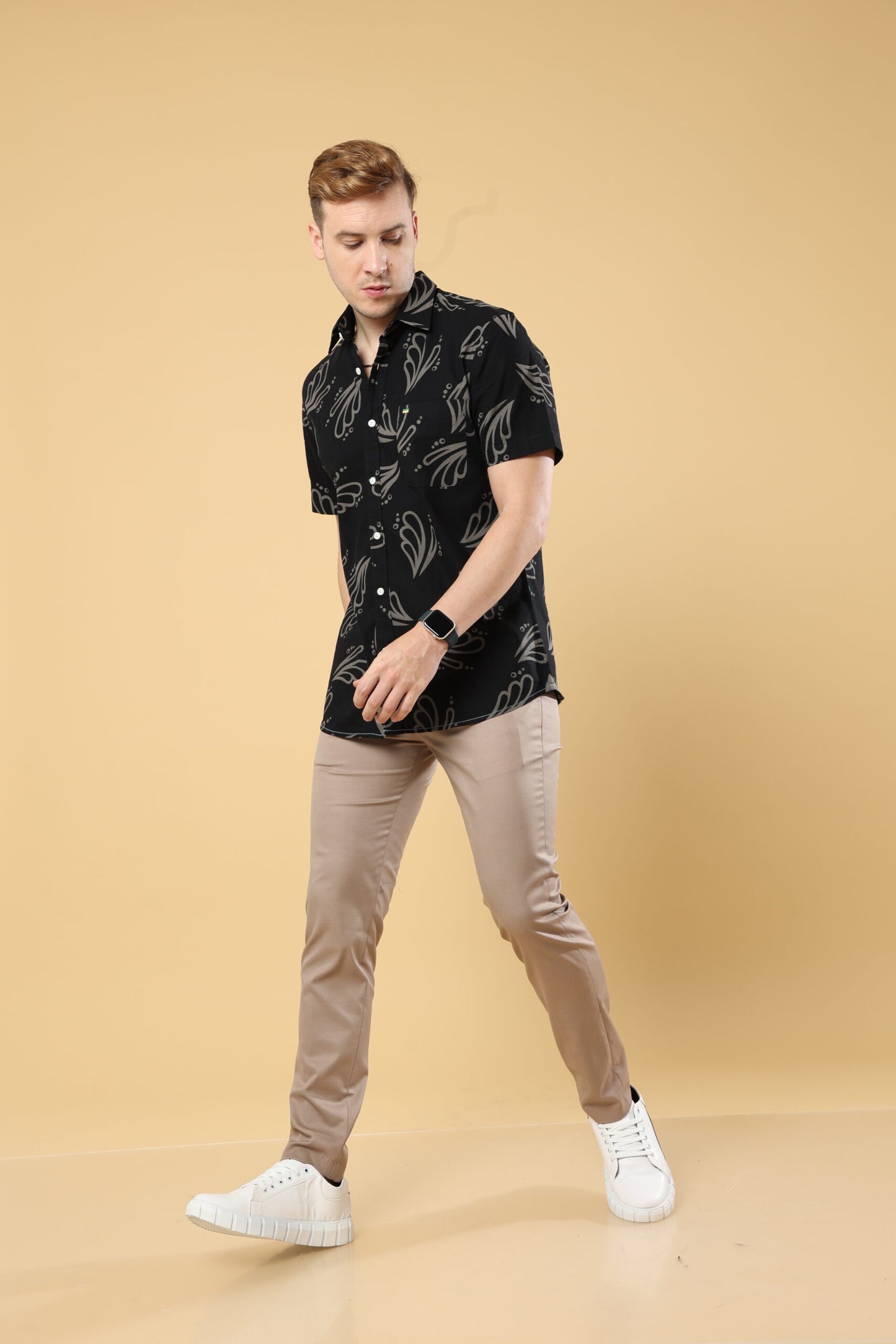 Unferene Black Print Shirt