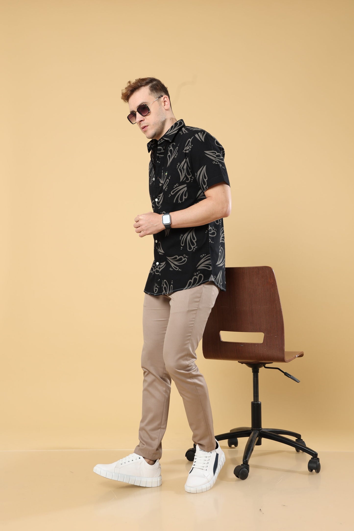 Unferene Black Print Shirt