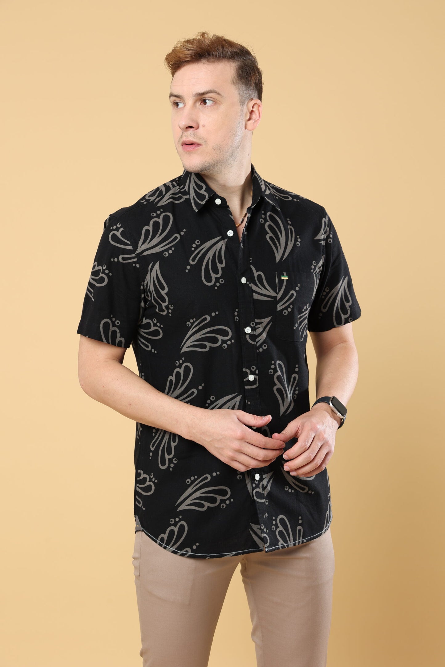 Unferene Black Print Shirt