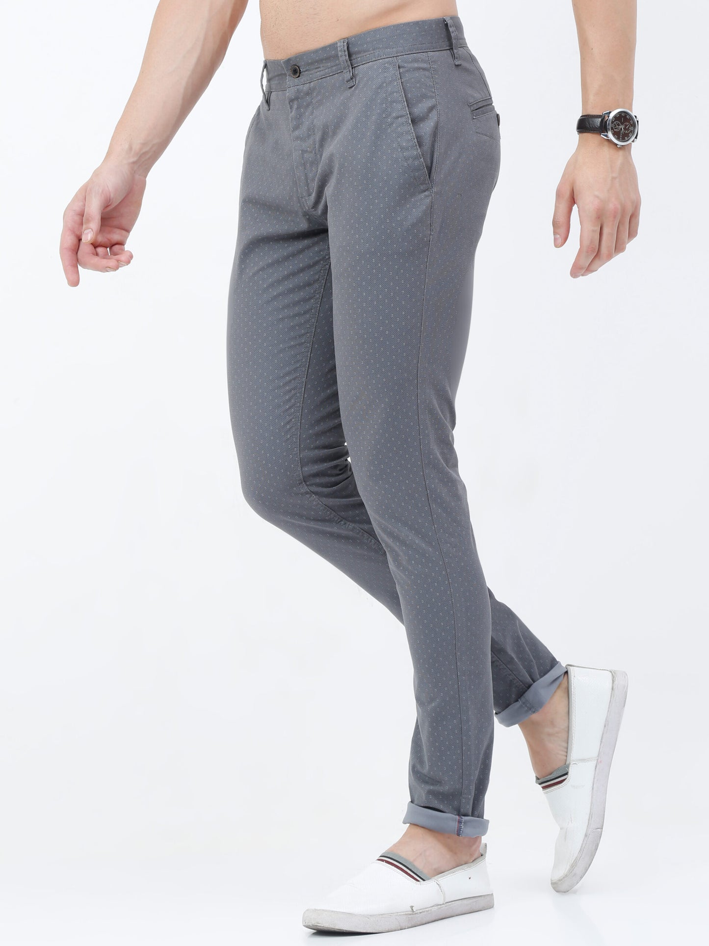 Premium Dk Grey Print Trouser