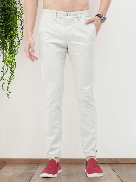 Premium Ivory Dobby Trouser