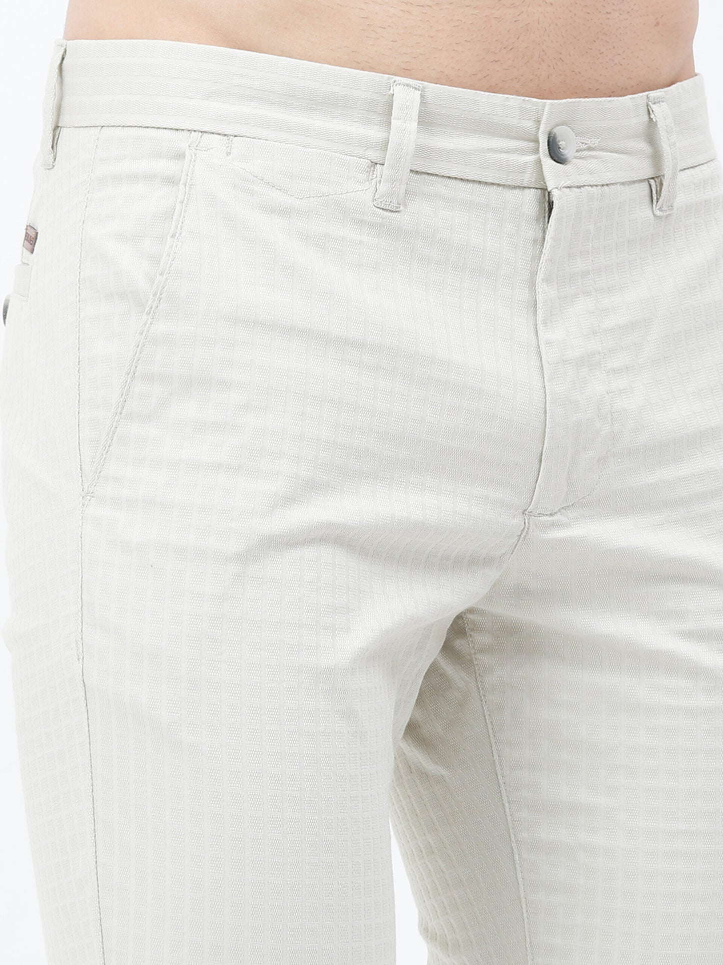 Premium Ivory Dobby Trouser