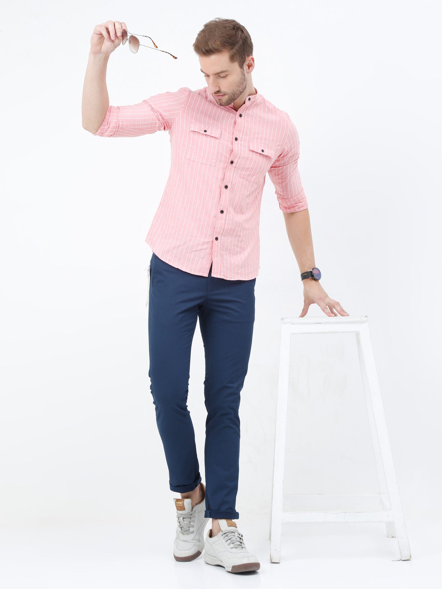 Premium Navy Print Trouser