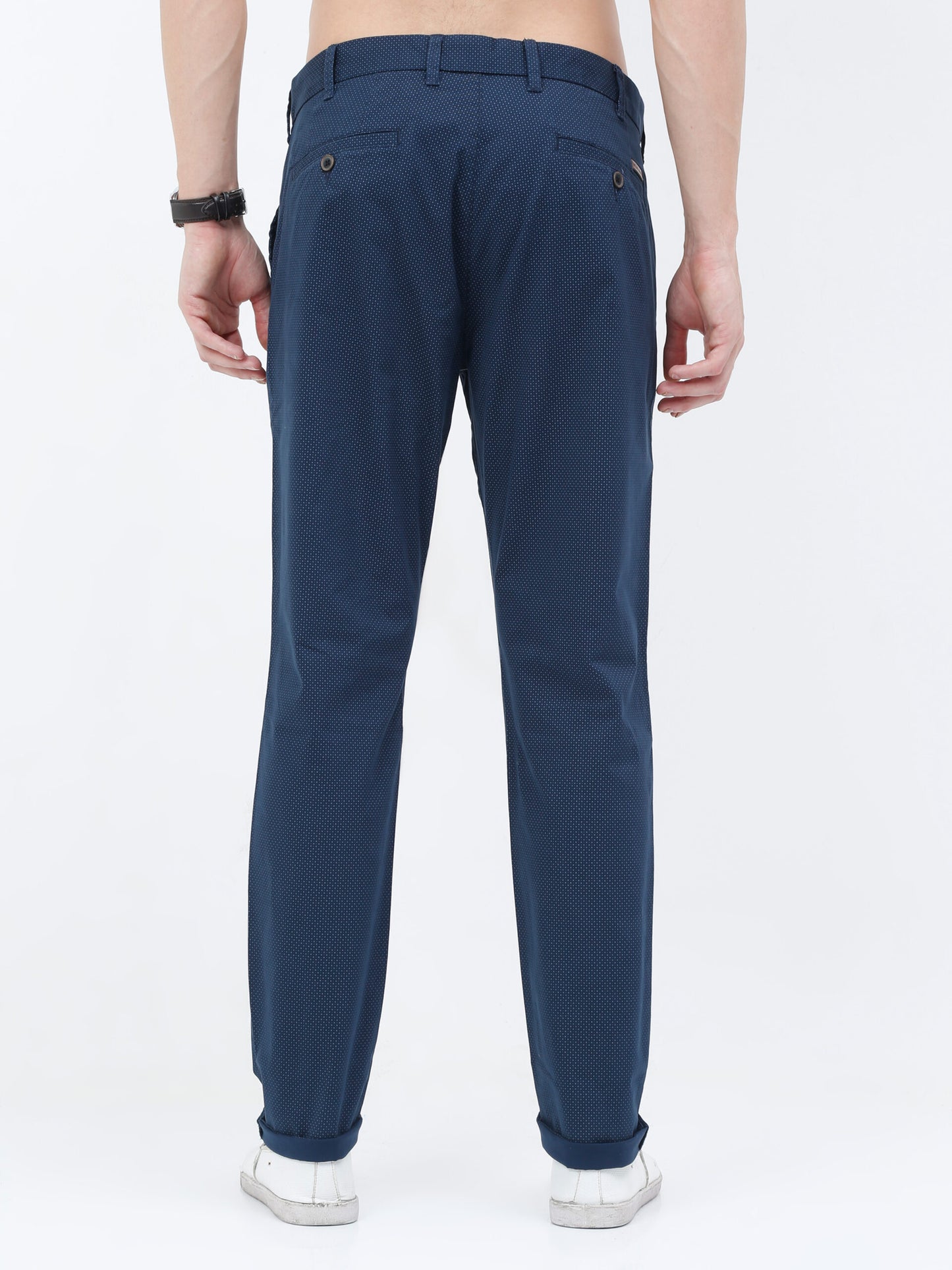 Premium Navy Dot Print Trouser