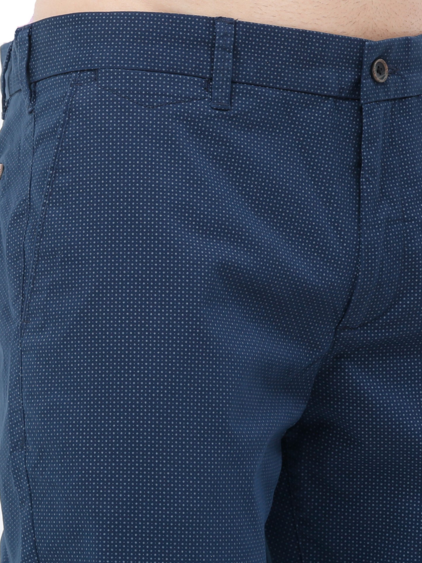 Premium Navy Dot Print Trouser