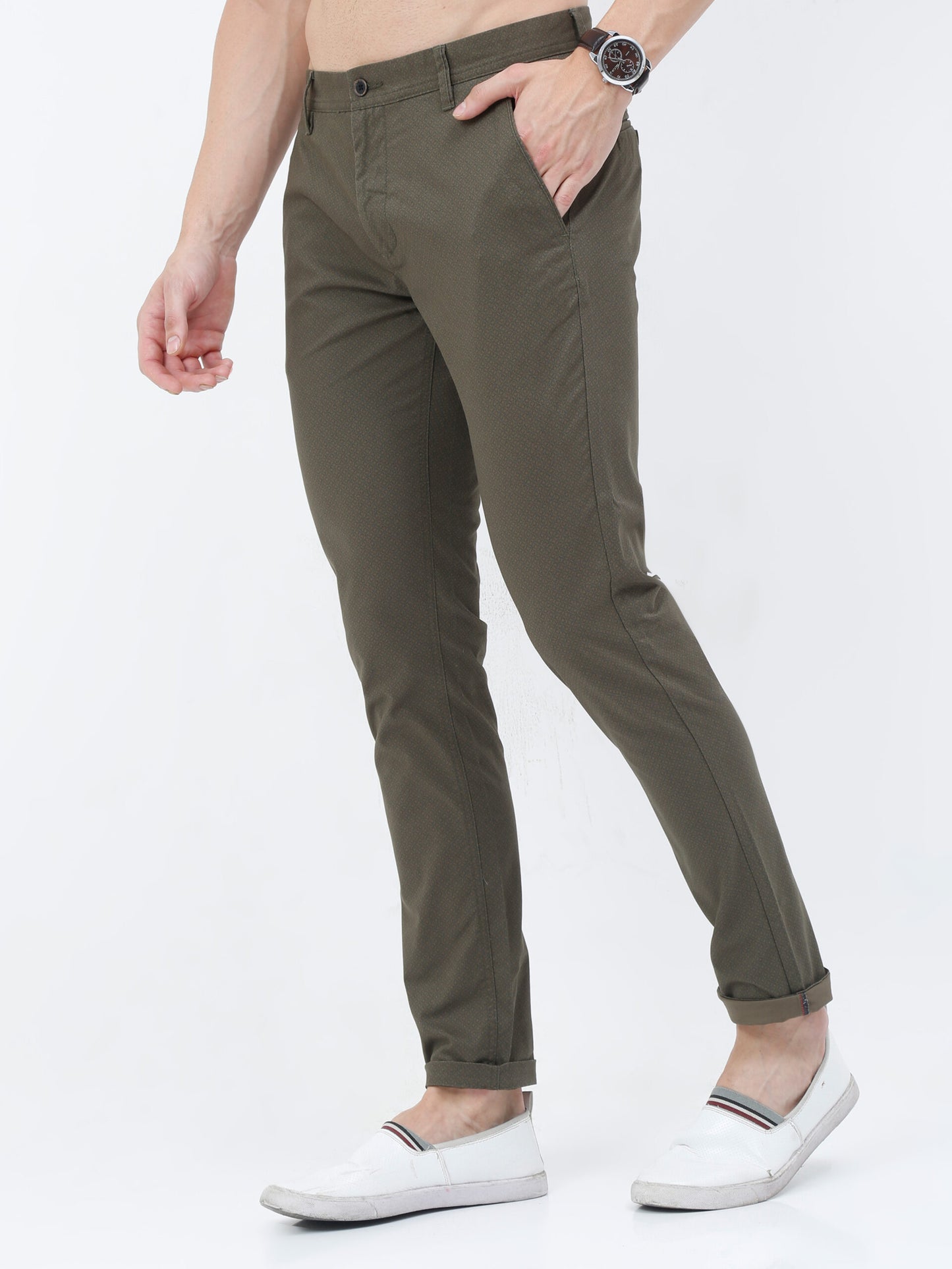 Premium Olive Print Trouser