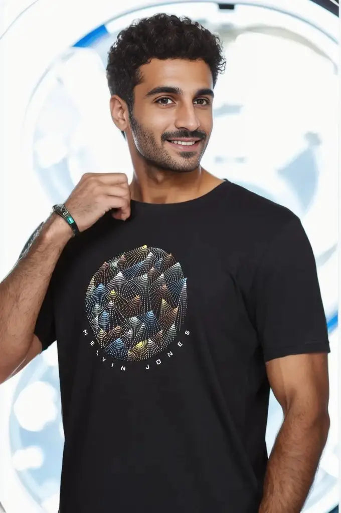 Obsidian Cotton Round Neck T-Shirt