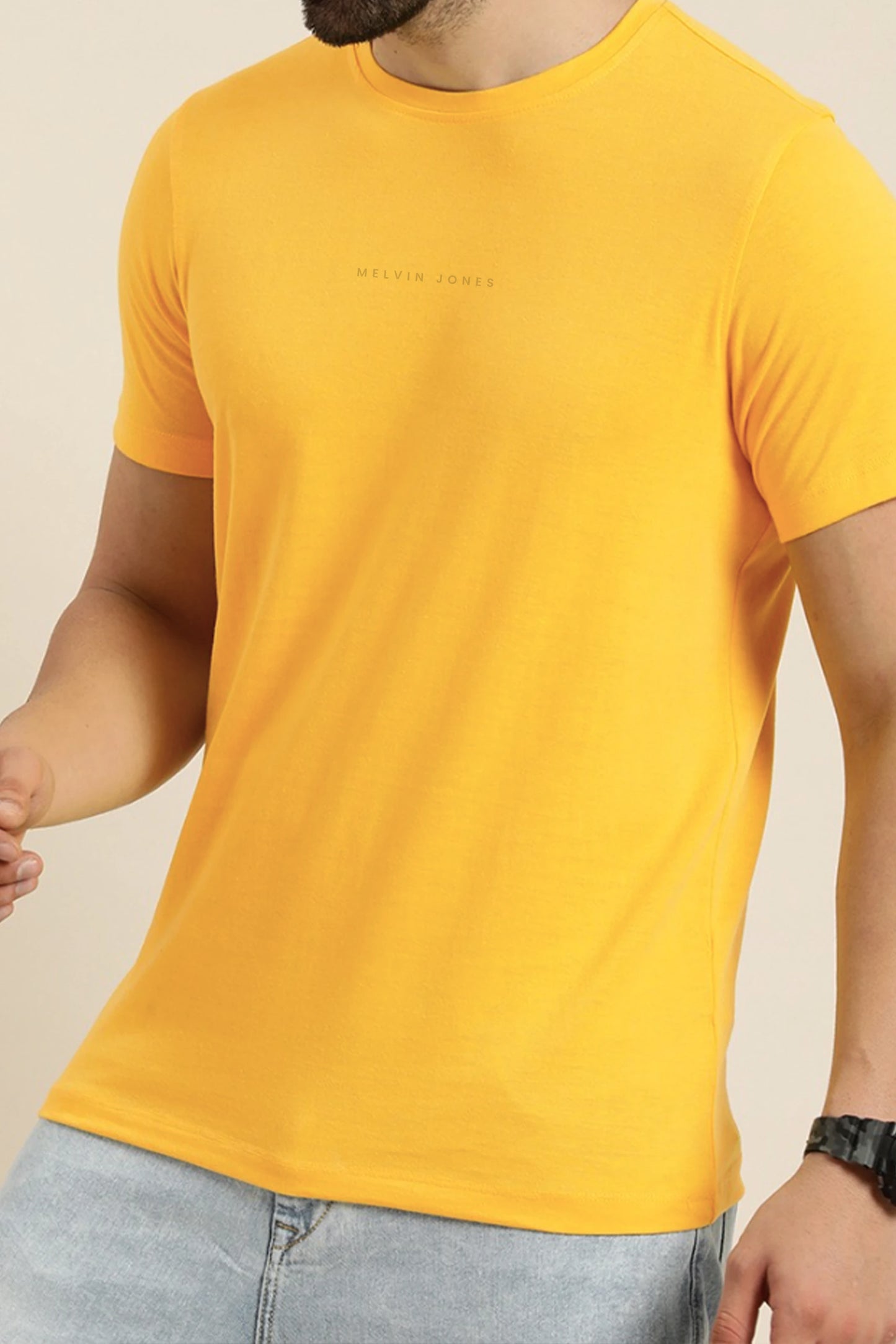 YELLOW SOLID TSHIRT