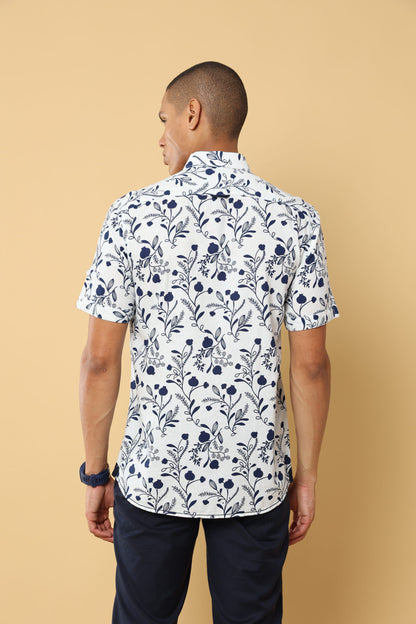 Blossom Blue Bud Print Shirt