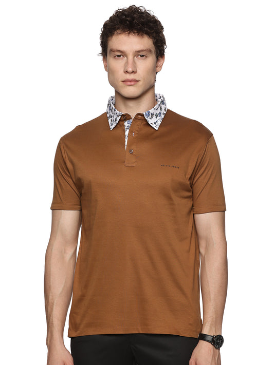 Khaki Pima Cotton Polo T-Shirt