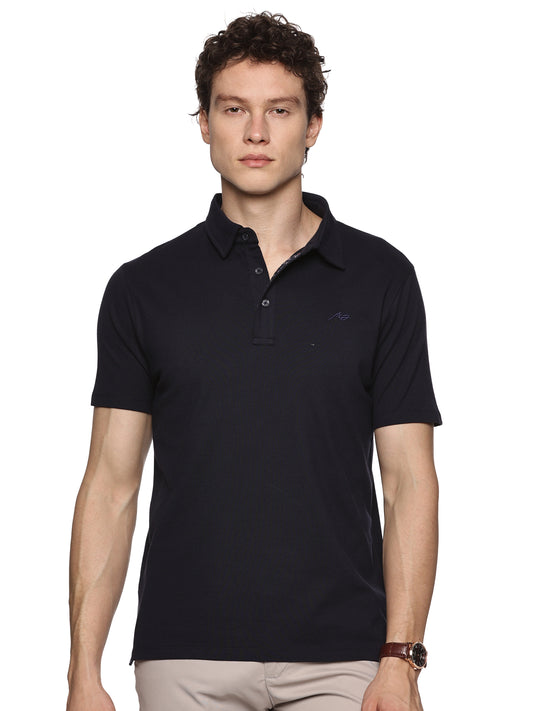 Navy Pima Cotton Polo T-Shirt