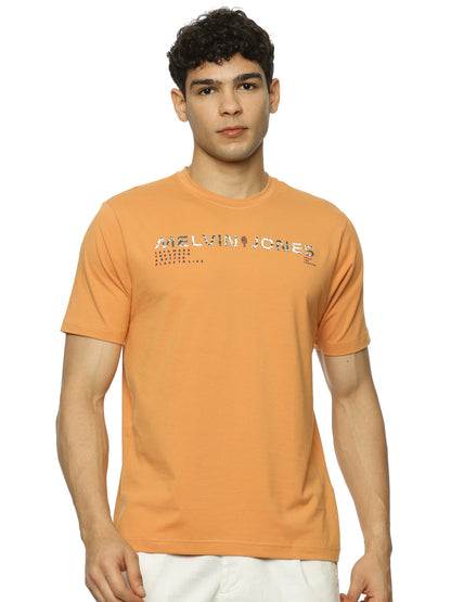Caramel Supima Cotton Spandex Graphic Tee