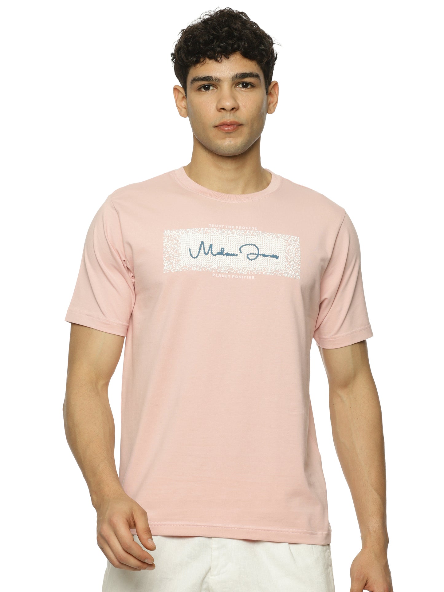 Bleached Mauve Supima Cotton Spandex Graphic Tee