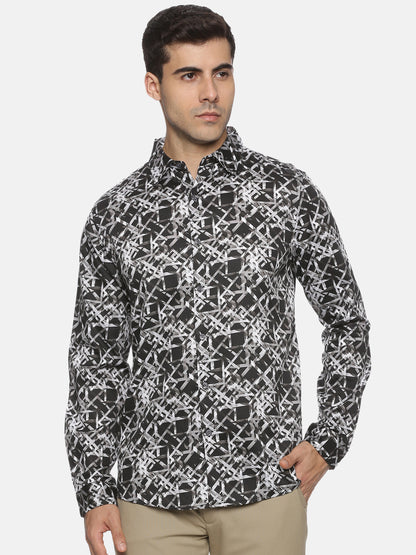 Black White Print Luxe Collection Shirt