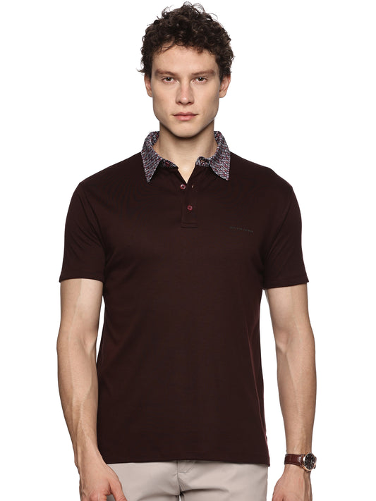 Dark Maroon Pima Cotton Polo T-Shirt