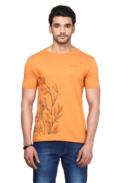 Amber Cotton Round Neck T-Shirt