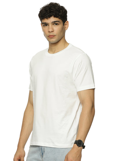 White Supima Cotton Spandex Graphic Tee