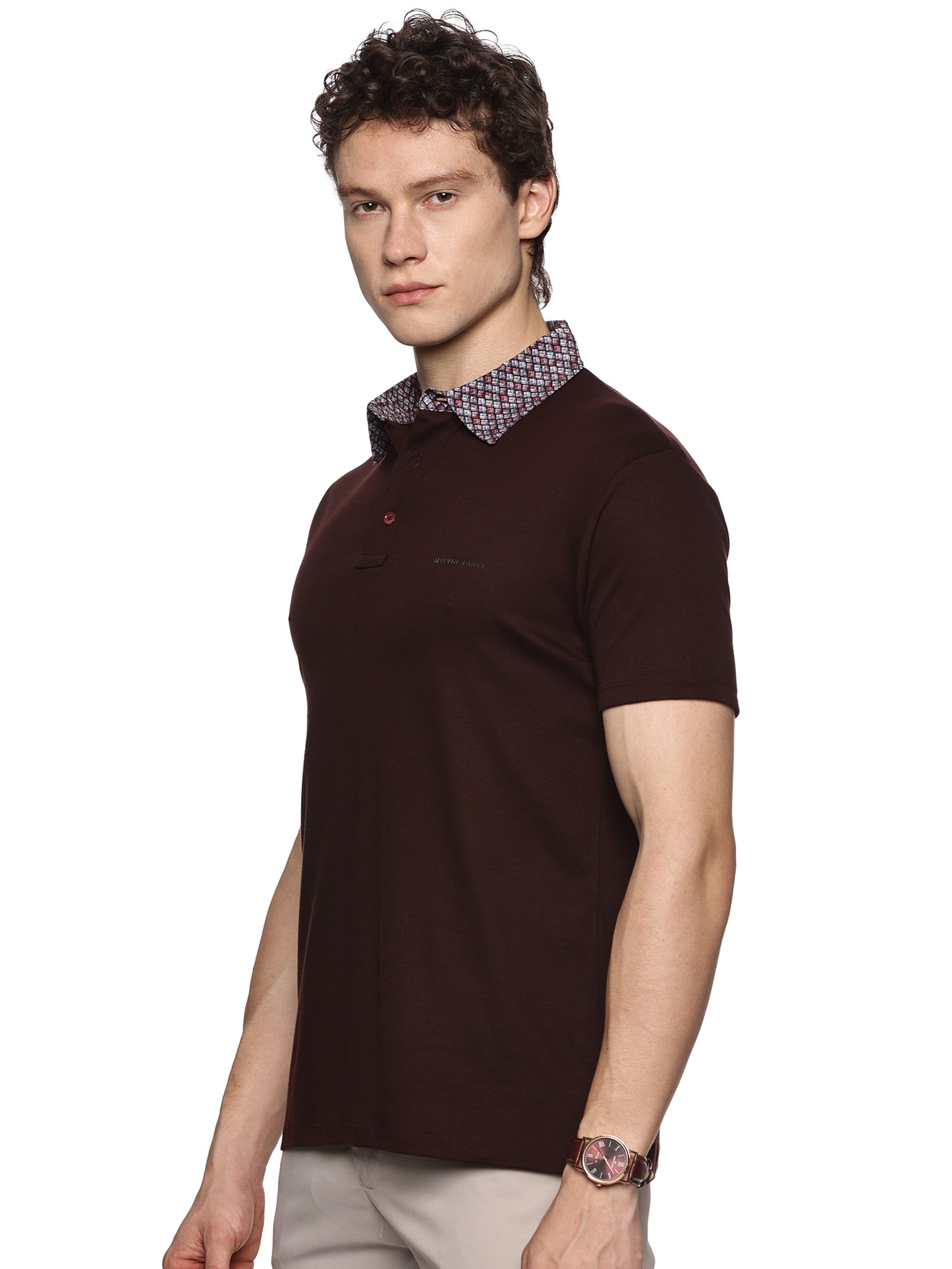 Dark Maroon Pima Cotton Polo T-Shirt