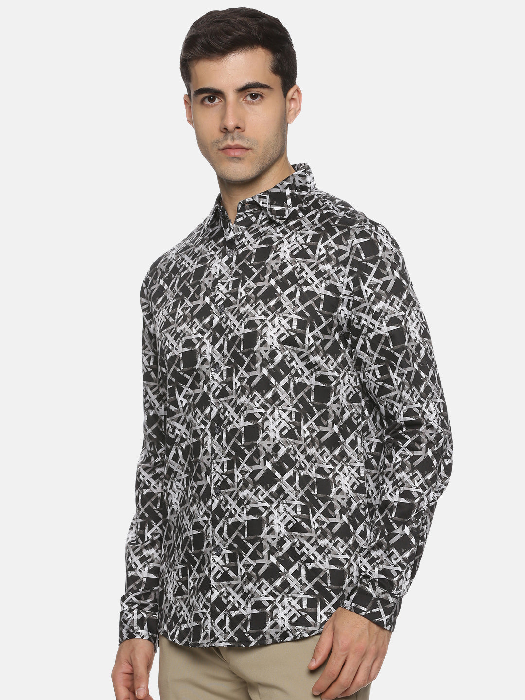 Black White Print Luxe Collection Shirt