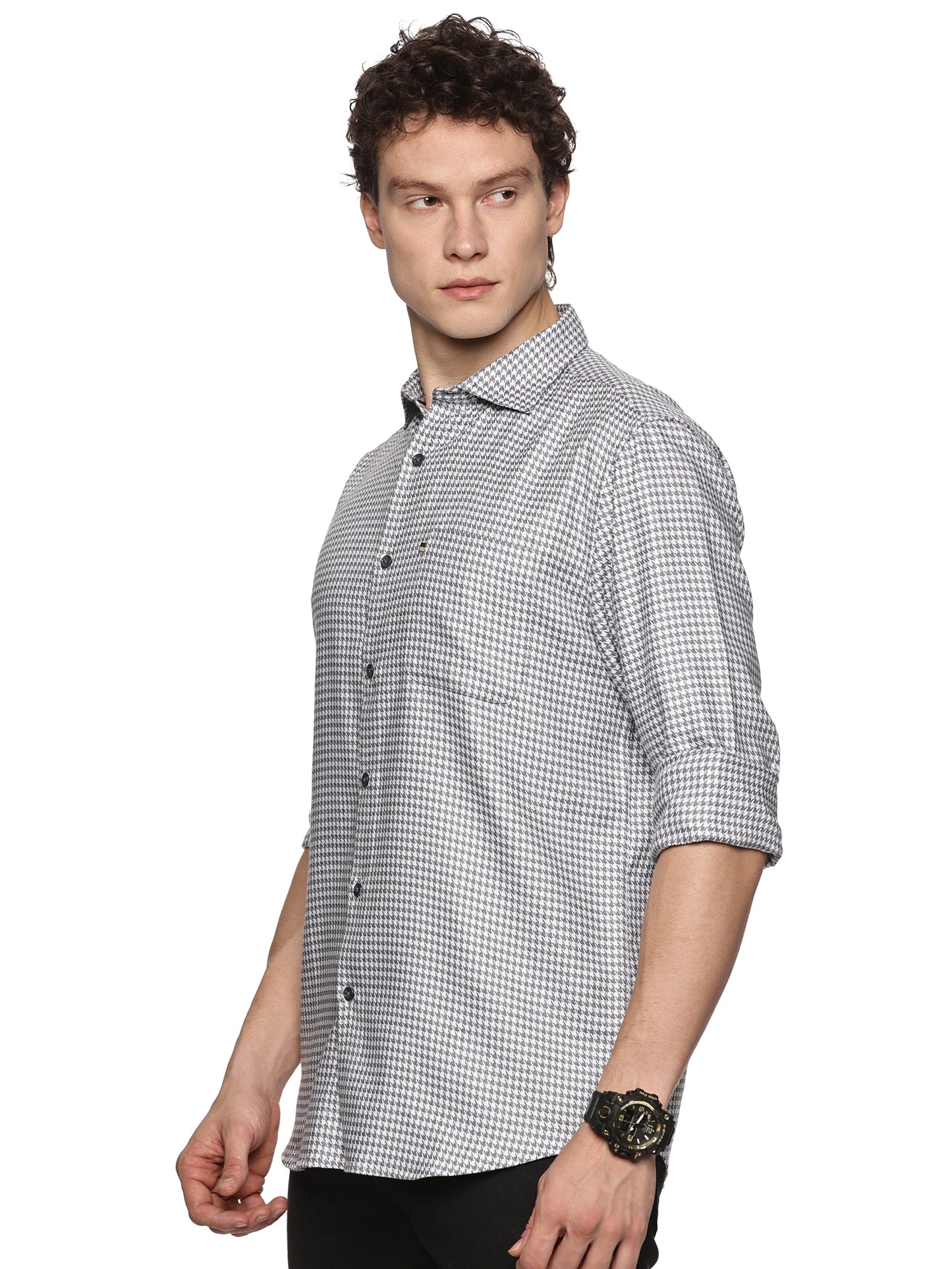 Houndstooth Cotton Luxe Shirts