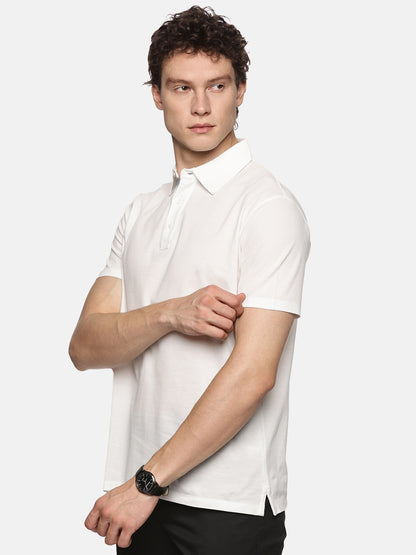 White Pima Cotton Polo T-Shirt