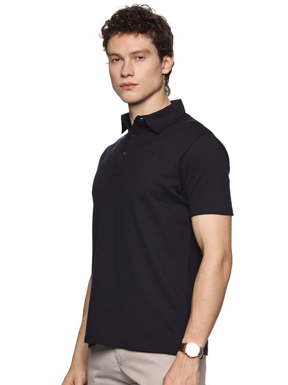 Navy Pima Cotton Polo T-Shirt