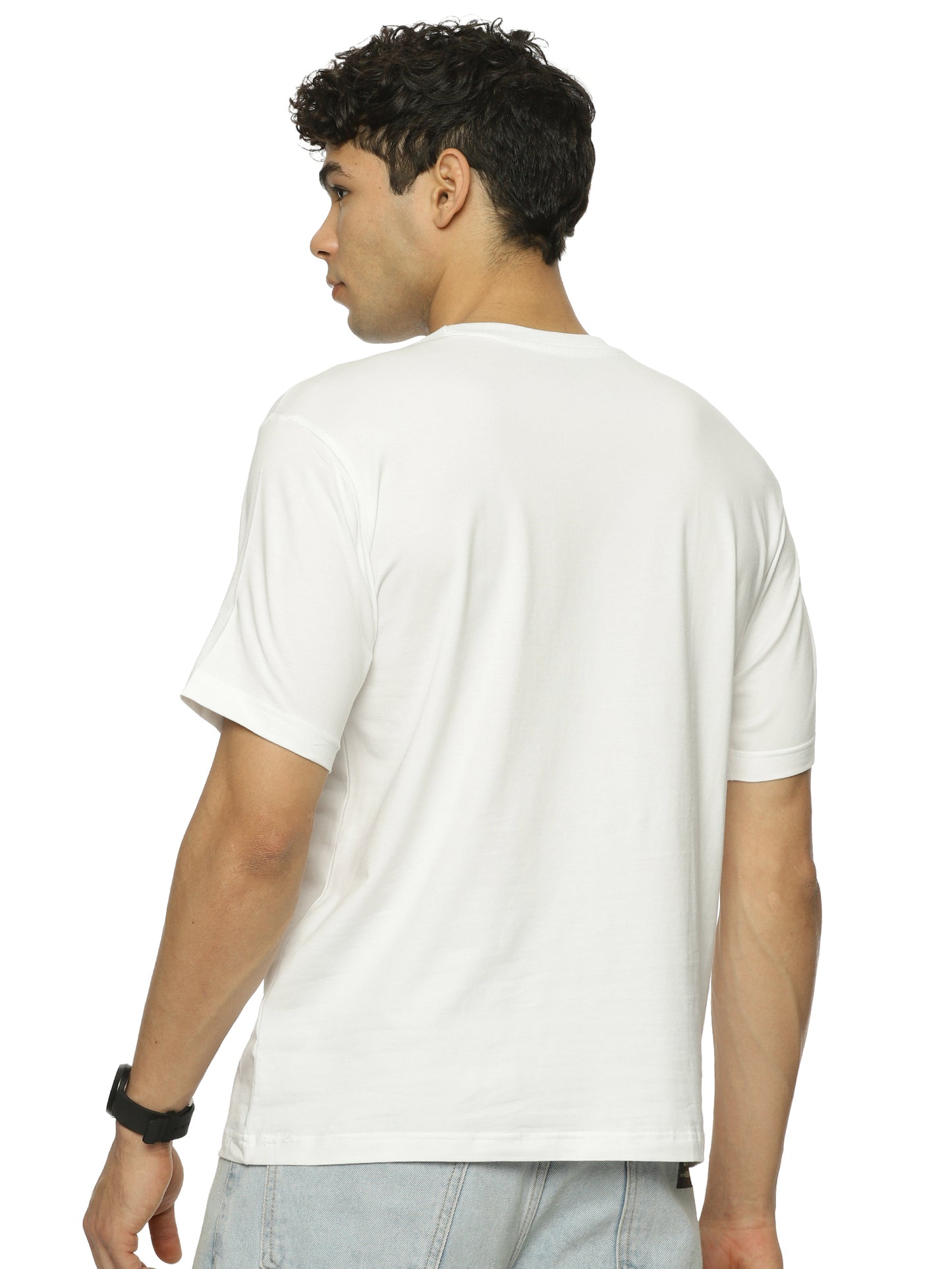 White Supima Cotton Spandex Graphic Tee