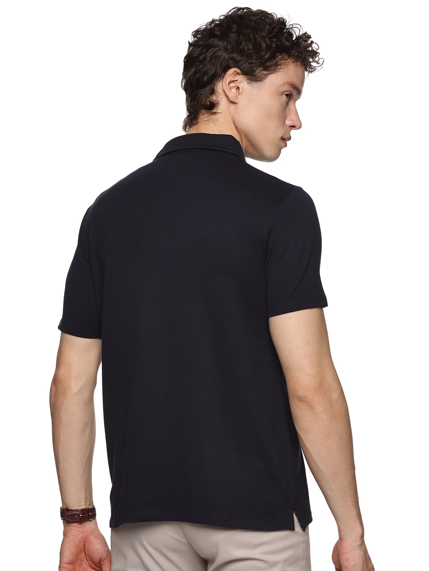 Navy Pima Cotton Polo T-Shirt