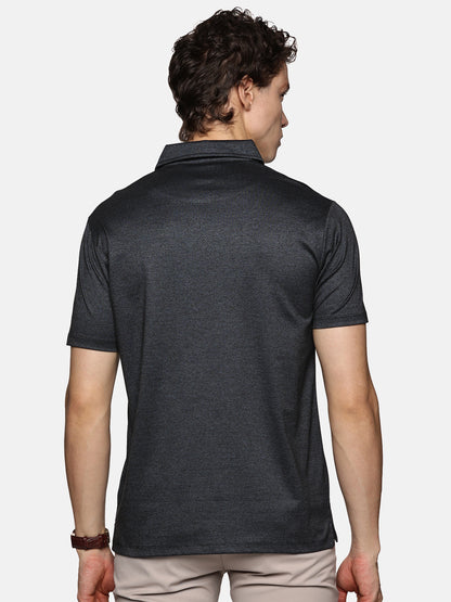 Navy Black Pima Cotton Polo T-Shirt