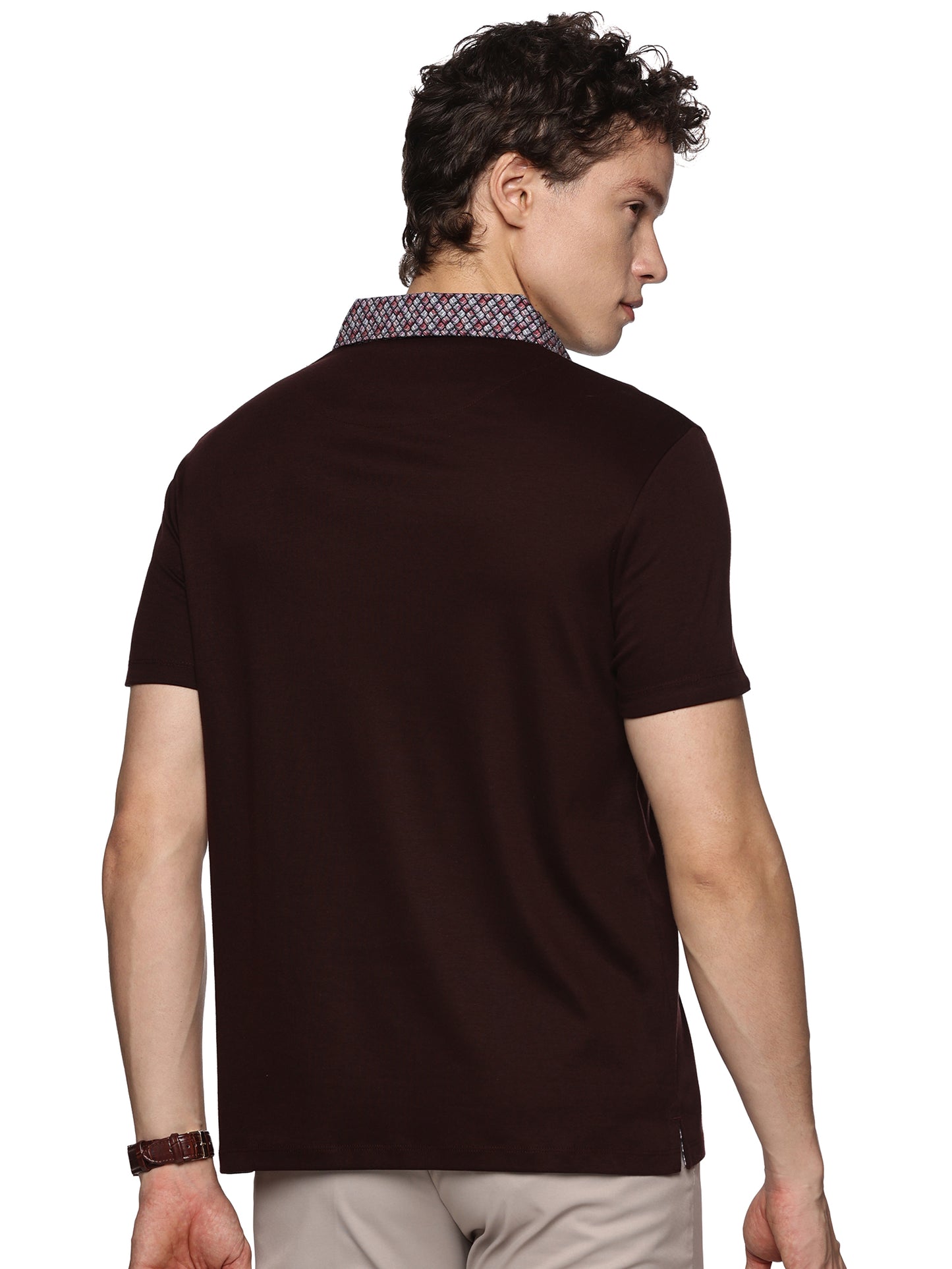 Dark Maroon Pima Cotton Polo T-Shirt