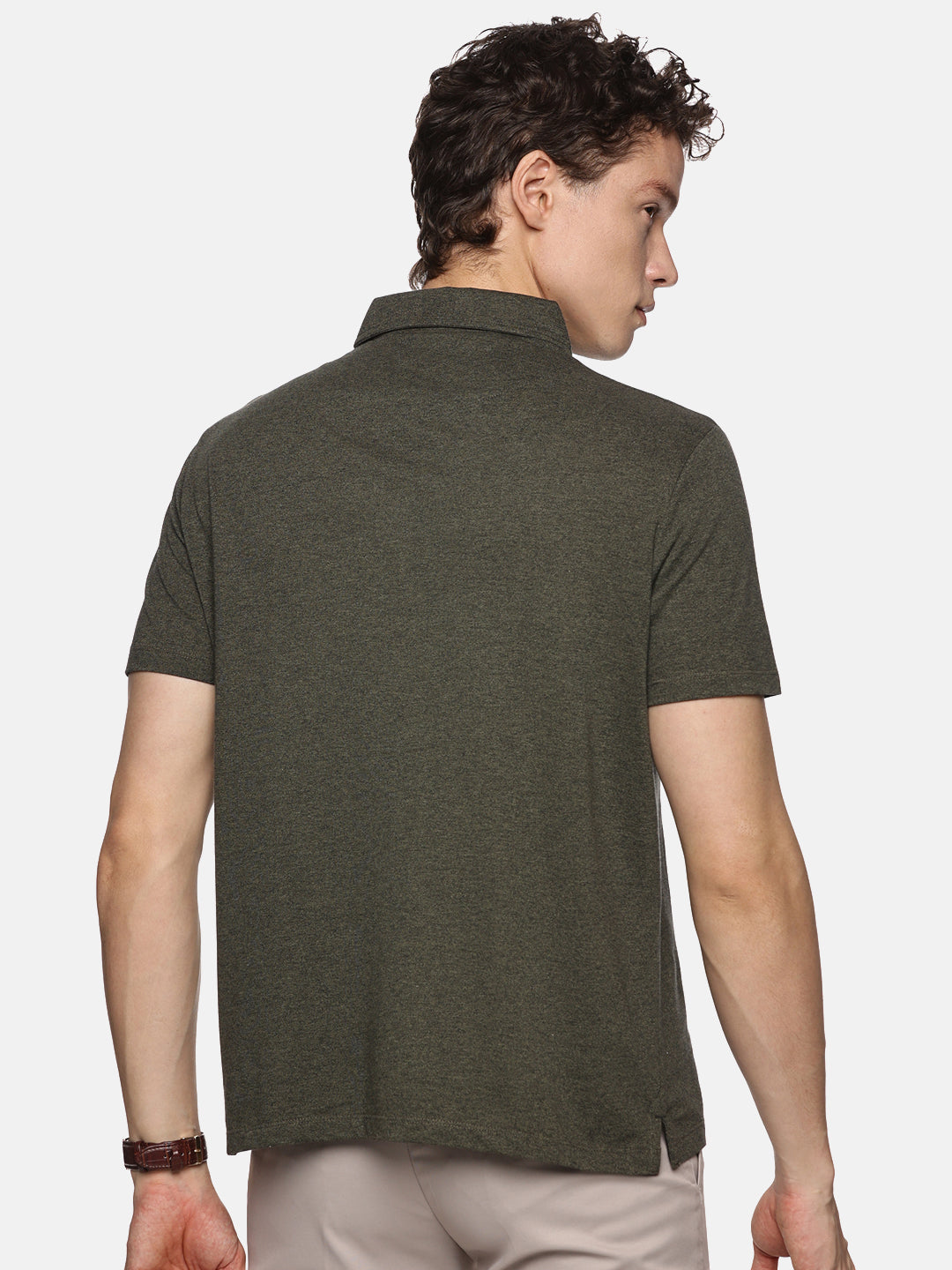 Olive Pima Cotton Polo T-Shirt