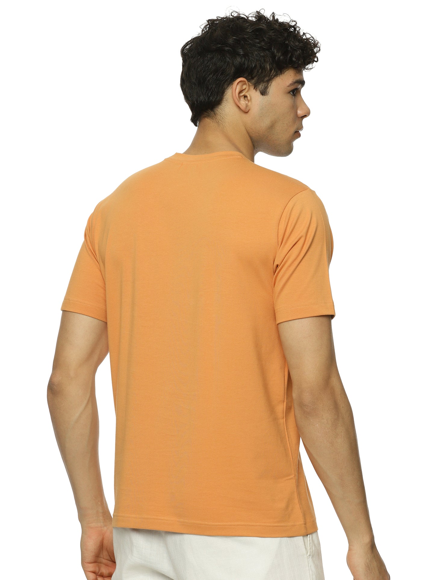Caramel Supima Cotton Spandex Graphic Tee