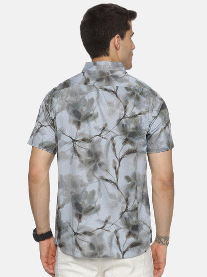 Blue Leaf Print Luxe Collection Shirt