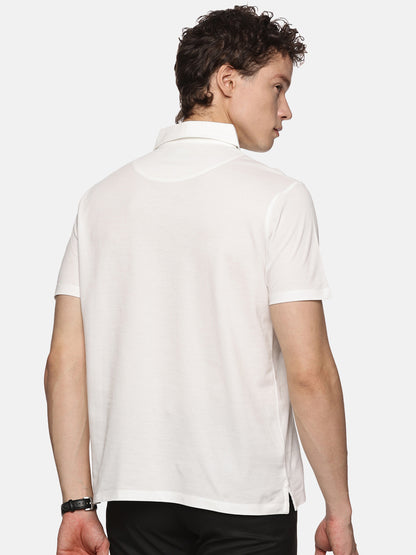 White Pima Cotton Polo T-Shirt