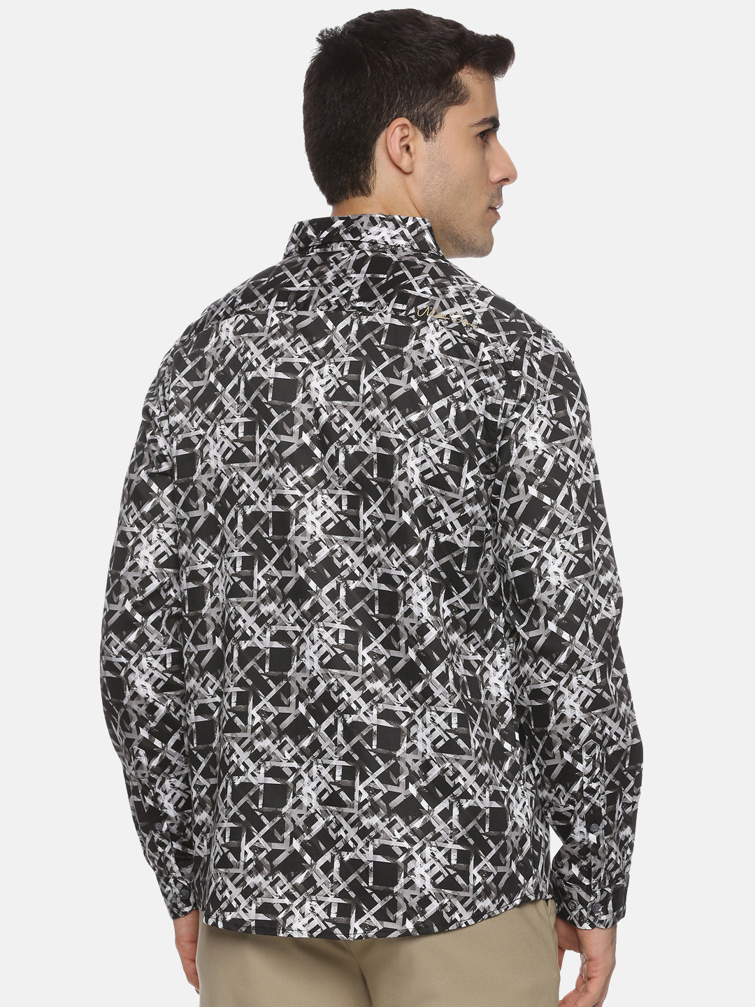 Black White Print Luxe Collection Shirt