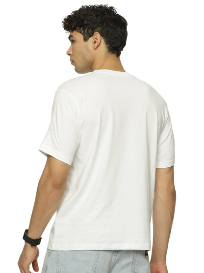 White Supima Cotton Spandex Graphic Tee