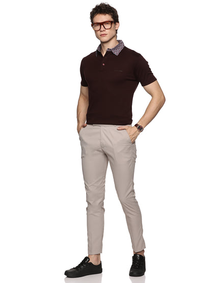 Dark Maroon Pima Cotton Polo T-Shirt