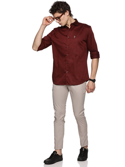 Maroon Luxurious Comfort Shirt