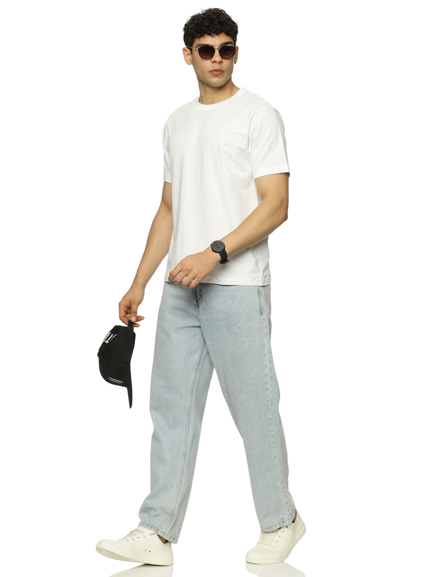 White Supima Cotton Spandex Graphic Tee