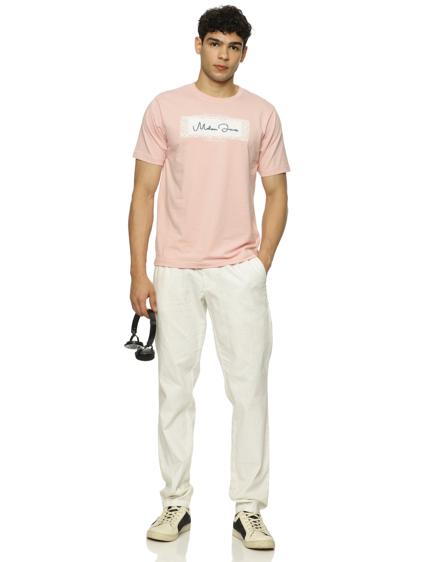 Bleached Mauve Supima Cotton Spandex Graphic Tee