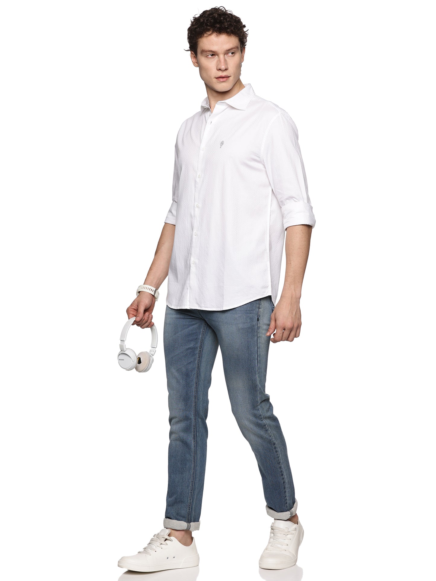 White Cotton Dobby Luxe Shirt