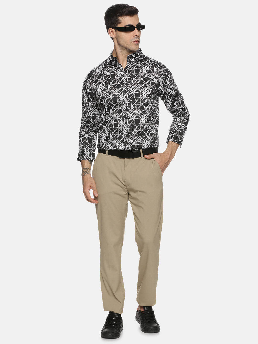 Black White Print Luxe Collection Shirt