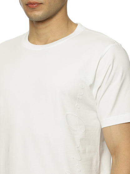 White Supima Cotton Spandex Graphic Tee