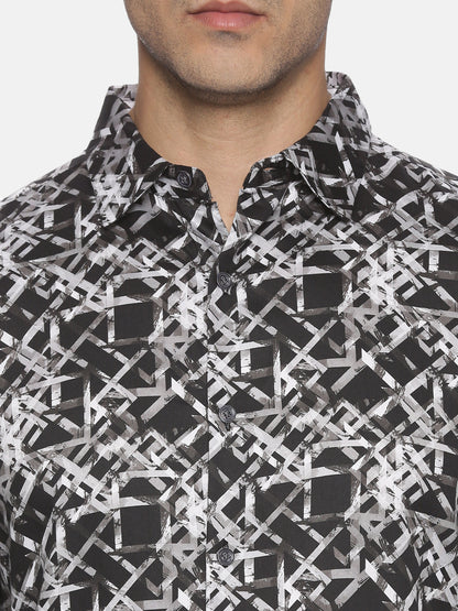 Black White Print Luxe Collection Shirt