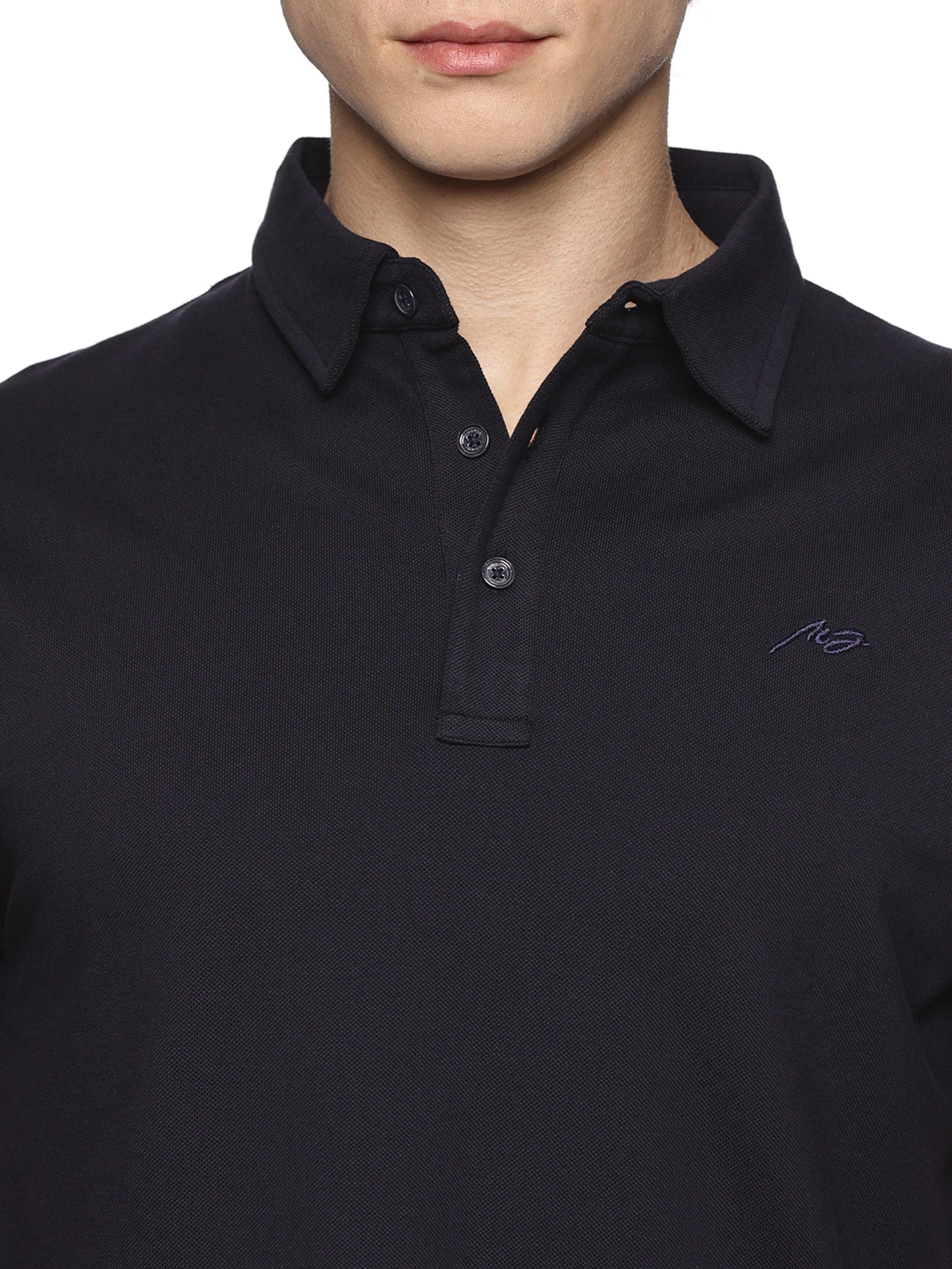 Navy Pima Cotton Polo T-Shirt